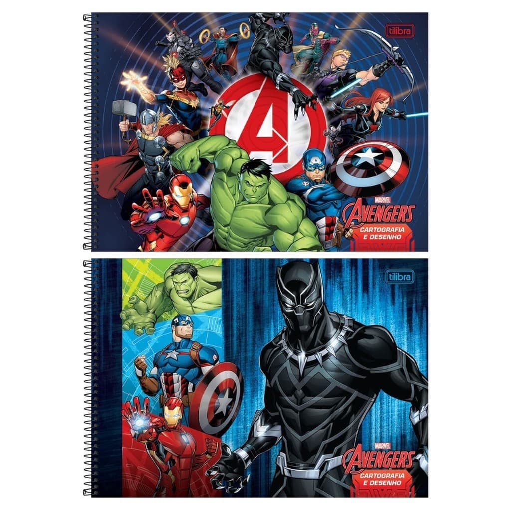 Caderno de Desenho Os Vingadores TILIBRA - 80 Folhas