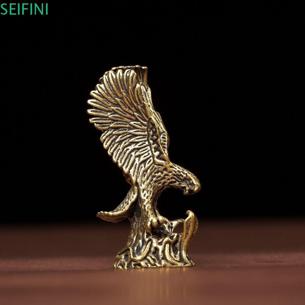 Ornamentos De Asas De Águia De Simulação SEIFINI , Pequena Estátua Latão Sólido , Animal 3D