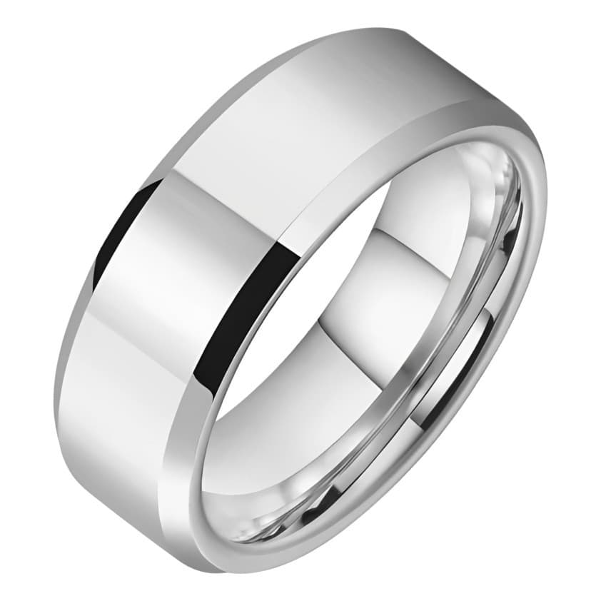 Aliança Prata 925 Chanfrada 6mm Unissex Avulsa Premium Compromisso Anel Presente Namoro Prata