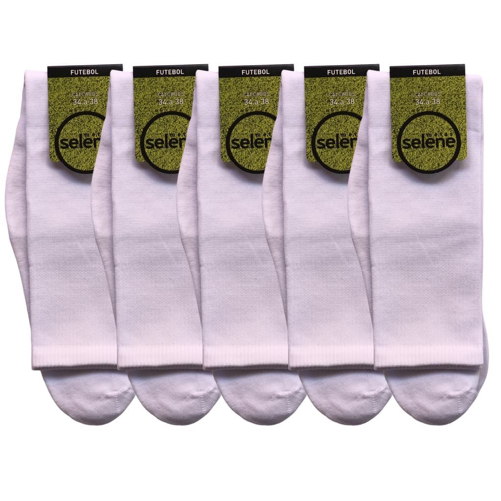 Meiao Branco Abatedor Uniforme Frigorifico Meia Longa 5Pares