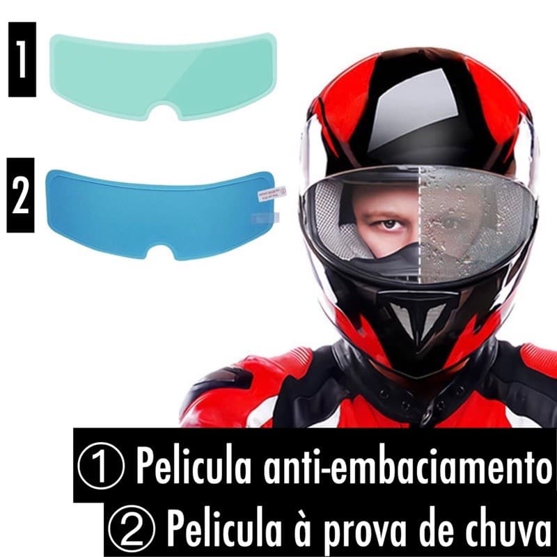 Película De Capacete À Prova De Chuva / Motocicleta / Hd / Lente Filme Anti Embaçamento