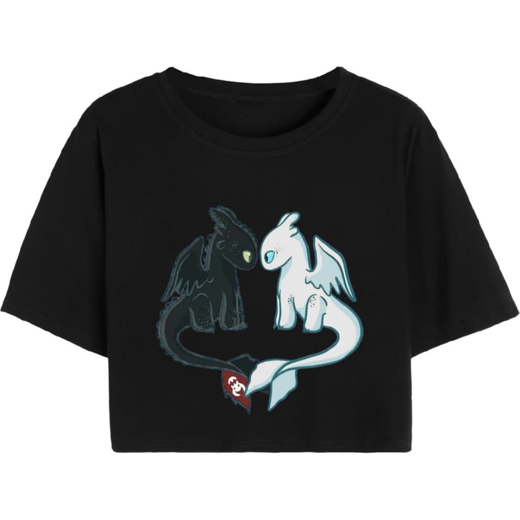 Cropped CAMISETA Feminino Camiseta Algodão Premium Dragão Banguela Desenho