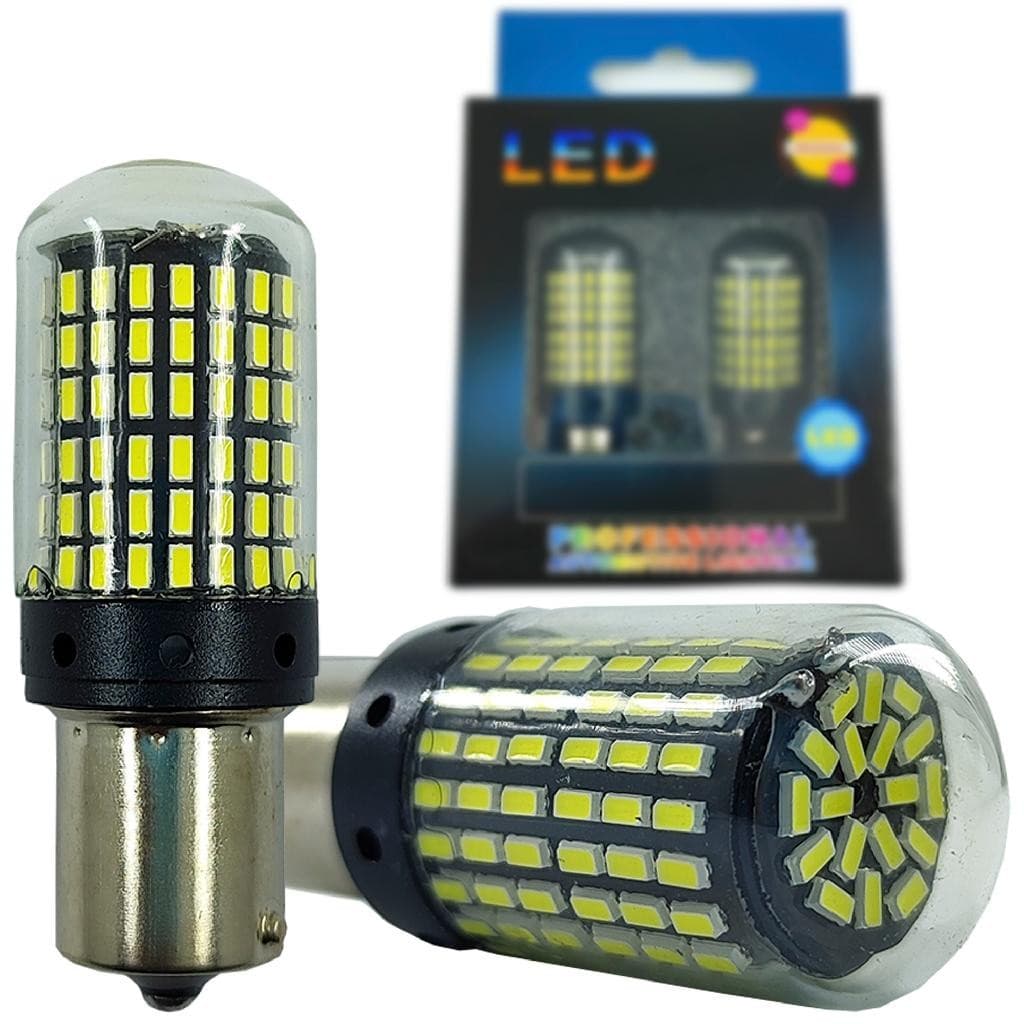Par Lâmpada 144 Leds 1156 Luz De Ré Com Canbus Bem Forte