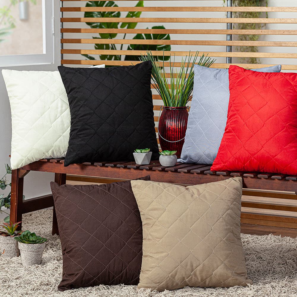 Capa de Almofada 45cm x 45cm 1 Peça Matelada Com Zíper
