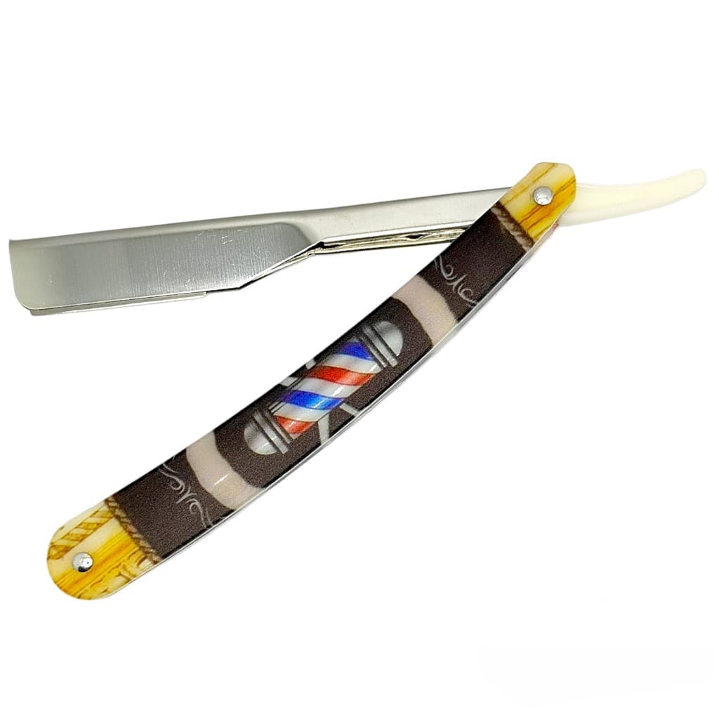 Navalha Navalhete Inox Navalha Para Barbear C/ Gaveta Barber Pole
