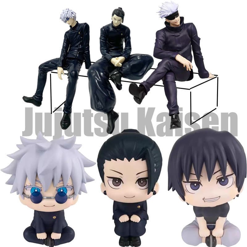Brinquedos Gojo Satoru Geto Suguru Yuta Okkotsu Toji Fushiguro Inumaki Toge Ornamentos Interiores Do Carro Modelo Sentad