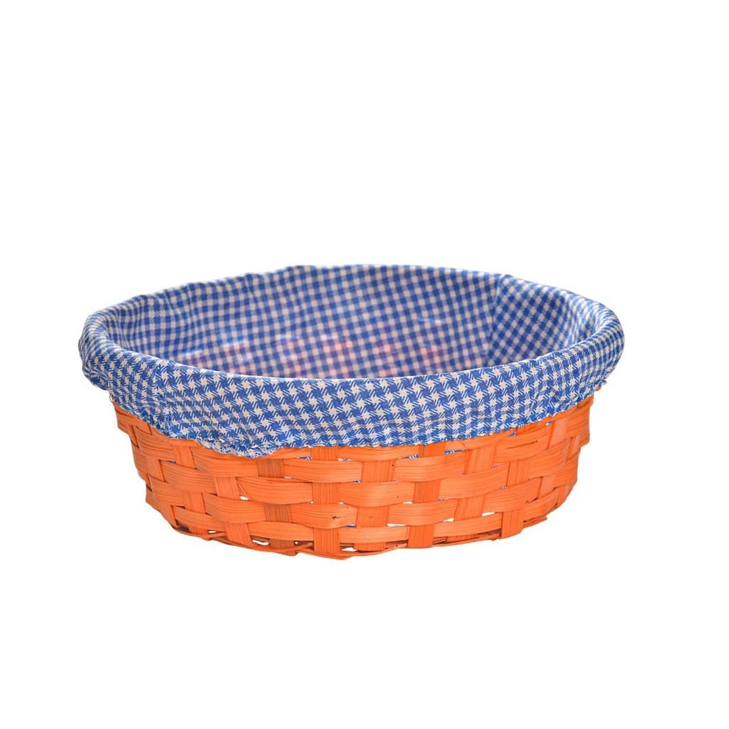 Cesto de Mesa Redonda Bambu 25x8Cm