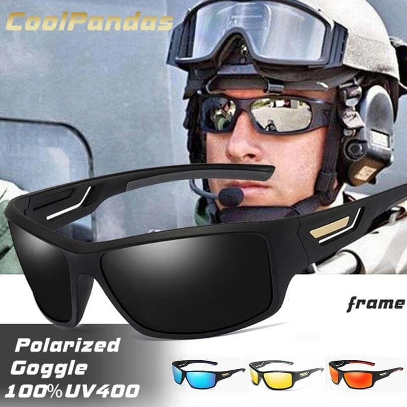 Óculos de Sol Polarizados Masculinos HD para Condução, Óculos de Sol da Moda para Pesca, Proteção UV400 para Motociclist