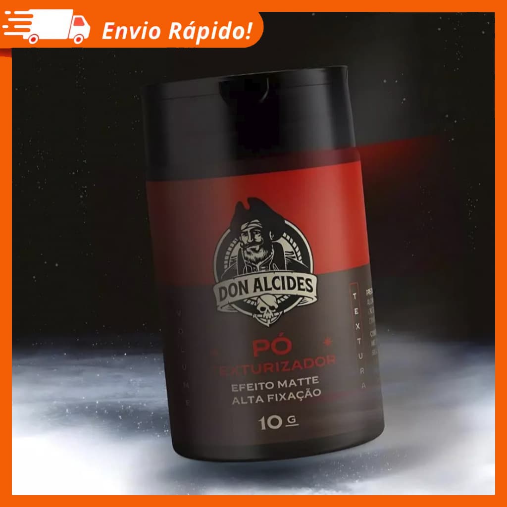 Pomada Modeladora Para Cabelo em Pó Don Alcides Efeito Matte Alta Fixação - Barba Negra -10G