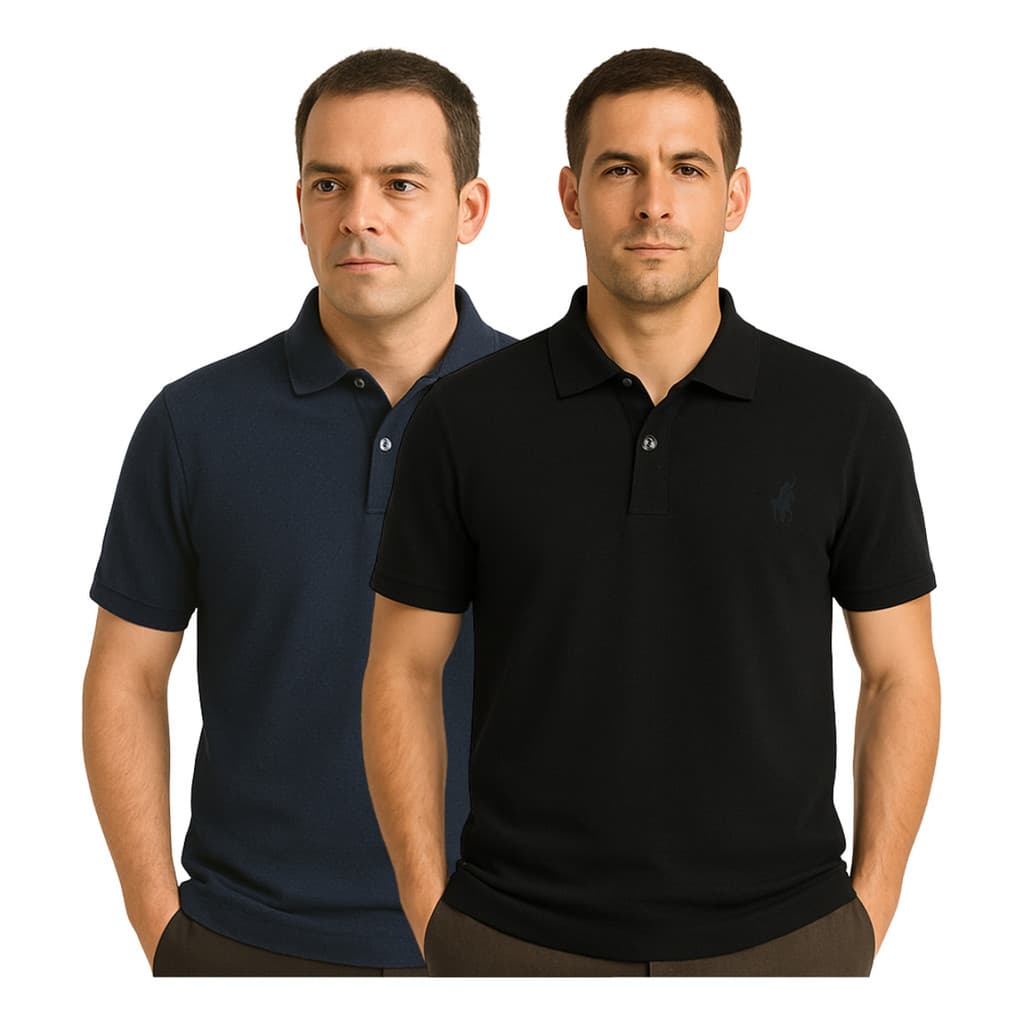 Kit 2 Camiseta Polo Masculina Premium Confortável- Dia A Dia