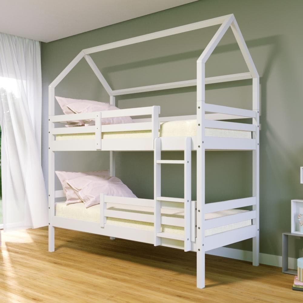 Beliche Casinha Solteiro Slim Rb Grade Branco