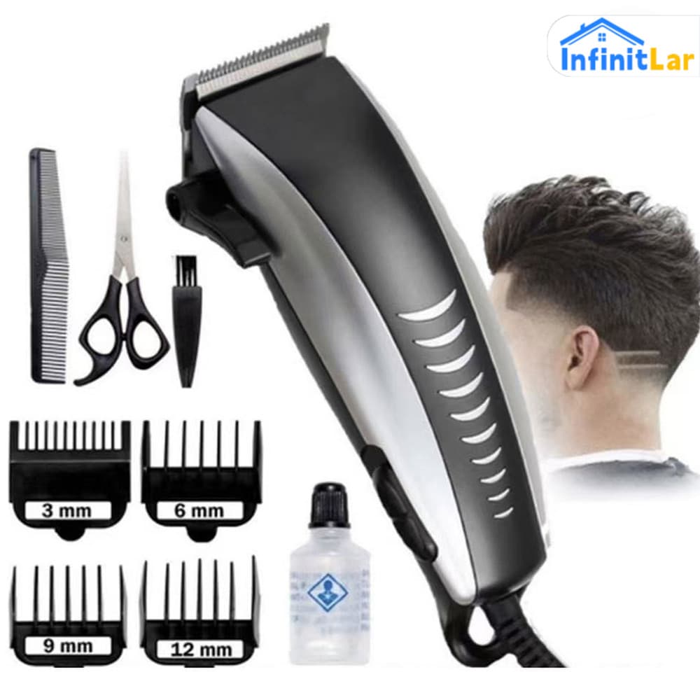 Corte de cabelo barbear aparador profissional barba rosto 9 peças elétrico 110V