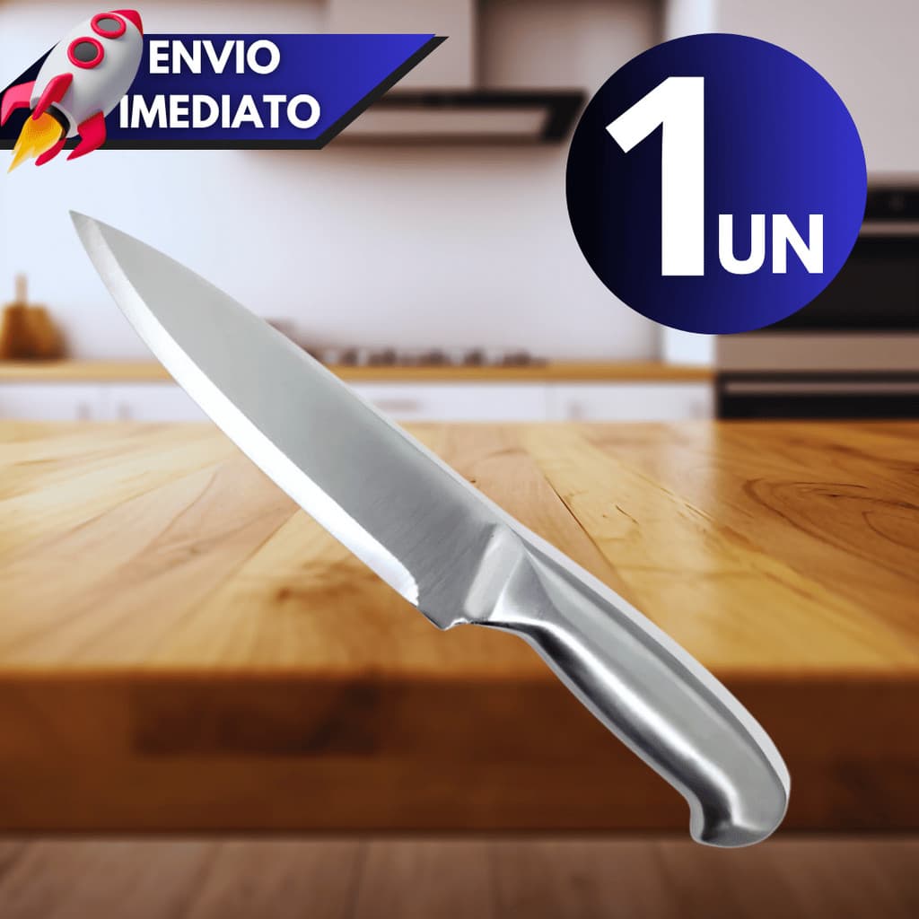 1 Faca Peixeira Inox 7” – Unidade Avulsa para Cozinha ou Churrasco