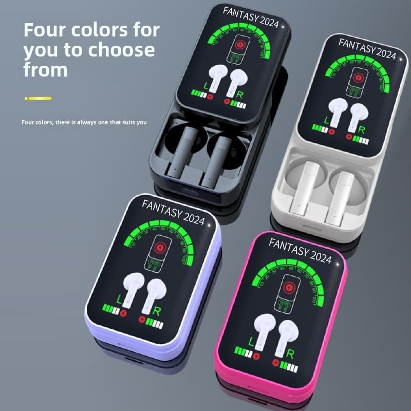 Fones De Ouvido Bluetooth Display Digital Bateria De Longa Duração Esportiva Estéreo Intra-Auricular KT15PRO