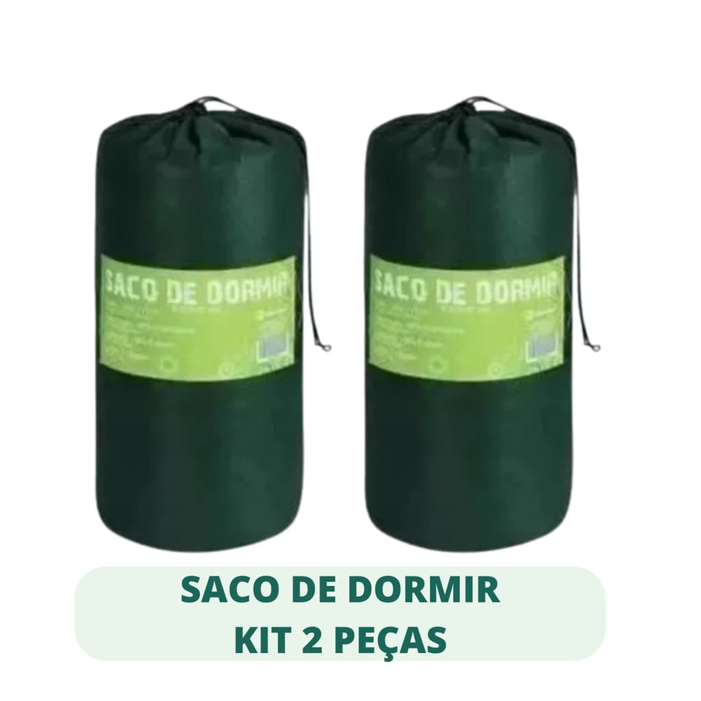 Kit 2 Sacos de Dormir FA Maringá Solteiro - Para Viagens - Acampamentos - Atividades ao Ar Livre - Acompanha Bolsa de Trasnporte
