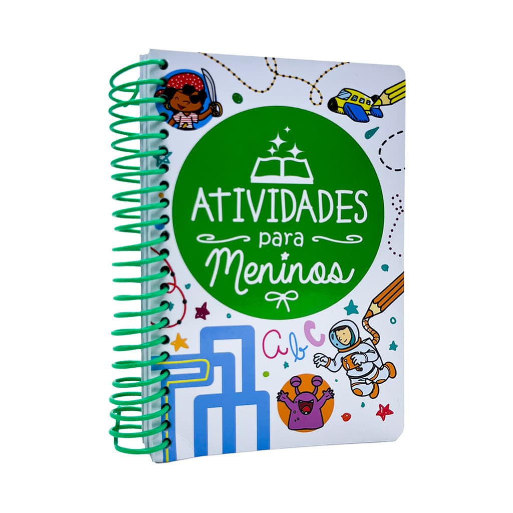 Atividades para Meninos com Espiral - Desafios, Desenhos e Muito Mais - Livro Físico