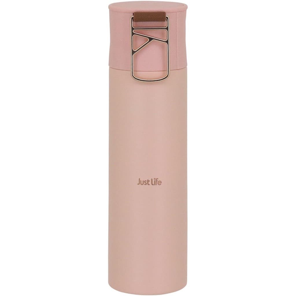 Garrafa Térmica Squeeze Academia Fitness Life Parede Dupla Inox 500ml 24x6 Rosa