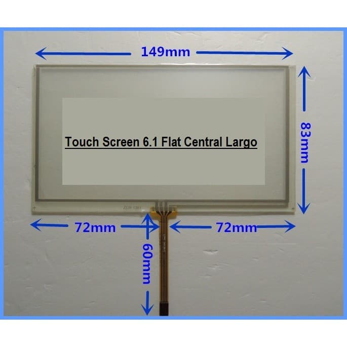 Tela Toque Touch Screen 6.1  Polegadas Central Multimídia