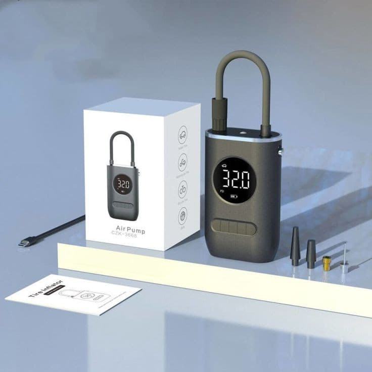 Mini Compressor de Ar Portatil Recarregavél Digital USB Calibrador Pneu Envio Imediato Radimi