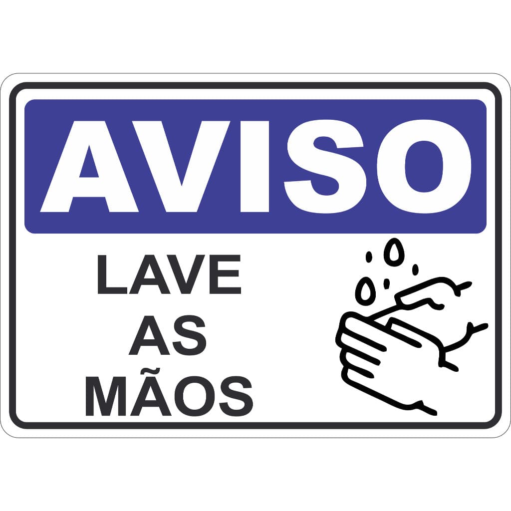 ADESIVO PLACA AVISO ATENÇÃO SINALIZAÇÃO LAVE AS MAOS 15X21 CM OU 21X30CM AZUL AUTO COLANTE AMBIENTE INTERNO E EXTERNO FACIL APLICAÇÃO A PROVA DE AGUA LAVÁVEL RESIDENCIAL LOJA INDUSTRIA ESCRITÓRIO PORTA PAREDE LISA VIDROS