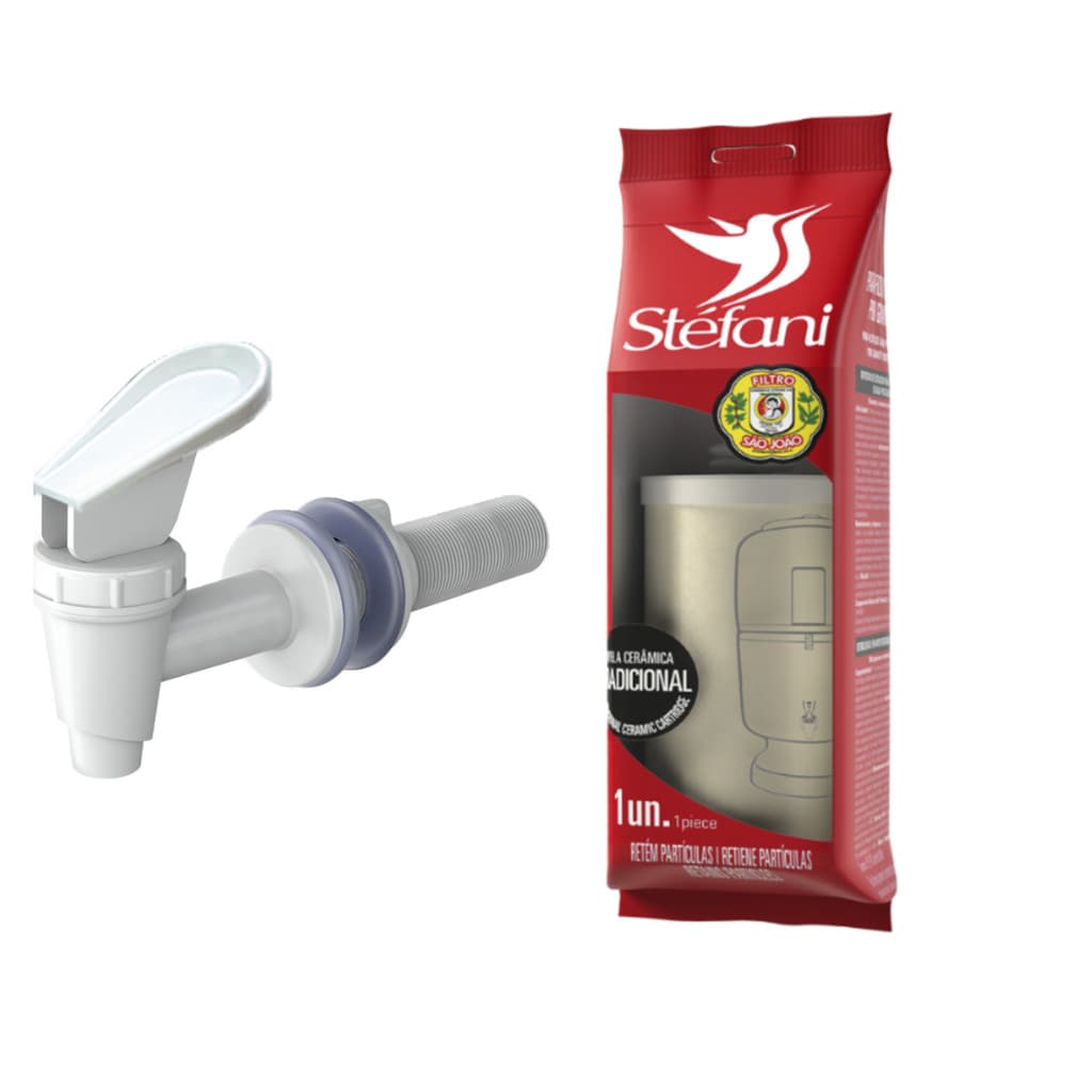KIT 06 UN Vela São João Tradicional + 02 UN Torneira Stéfani