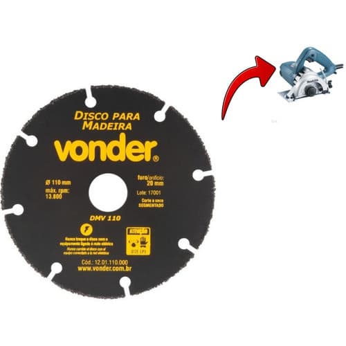 Disco Serra Madeira DMV 110 110mm x 20mm VONDER
