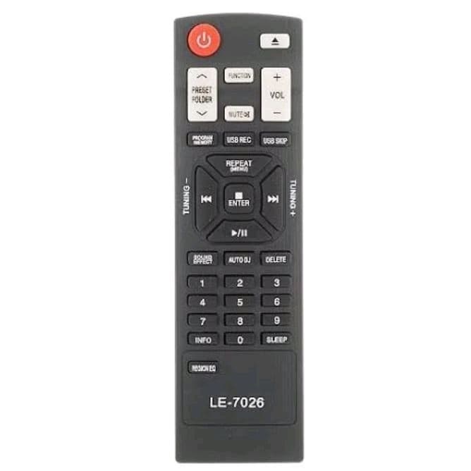 7026 Controle Similar para Som Mini System LG Cm4320 Cm4420 Cm4520 Cm4620
