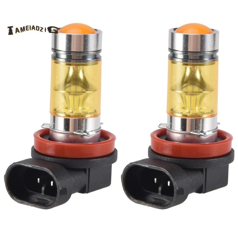🔥2 X Luzes Led De Alta Potência 100W H8 H11 Luz De Nevoeiro Amarela 2828 20Led Farol Lâmpada
