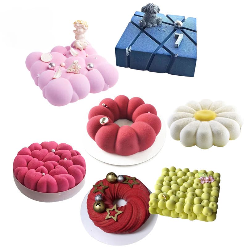 Pastelaria francesa amor flor rocha nuvem auspiciosa bolo doméstico Mousse molde produto comestível