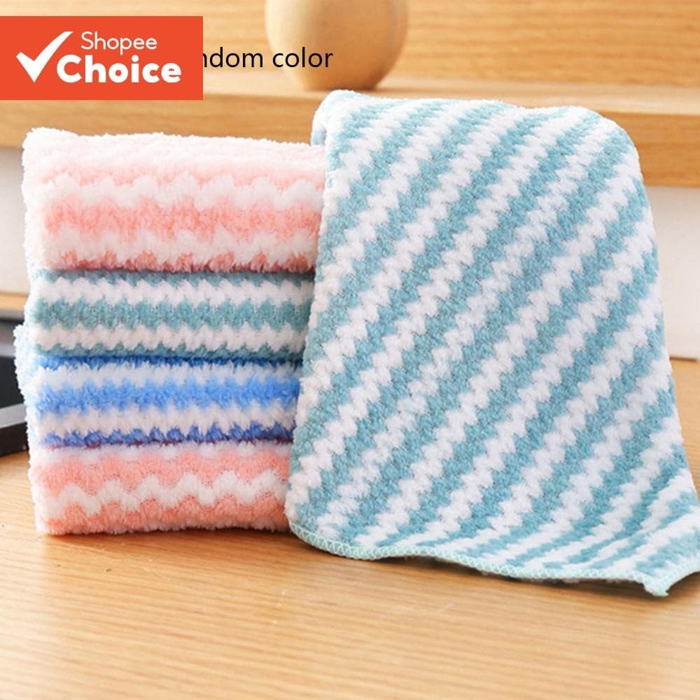 Pano de limpeza de microfibra e toalha de cozinha reutilizável Pano de prato de alta absorção de água 25 cm x 25 cm (pac