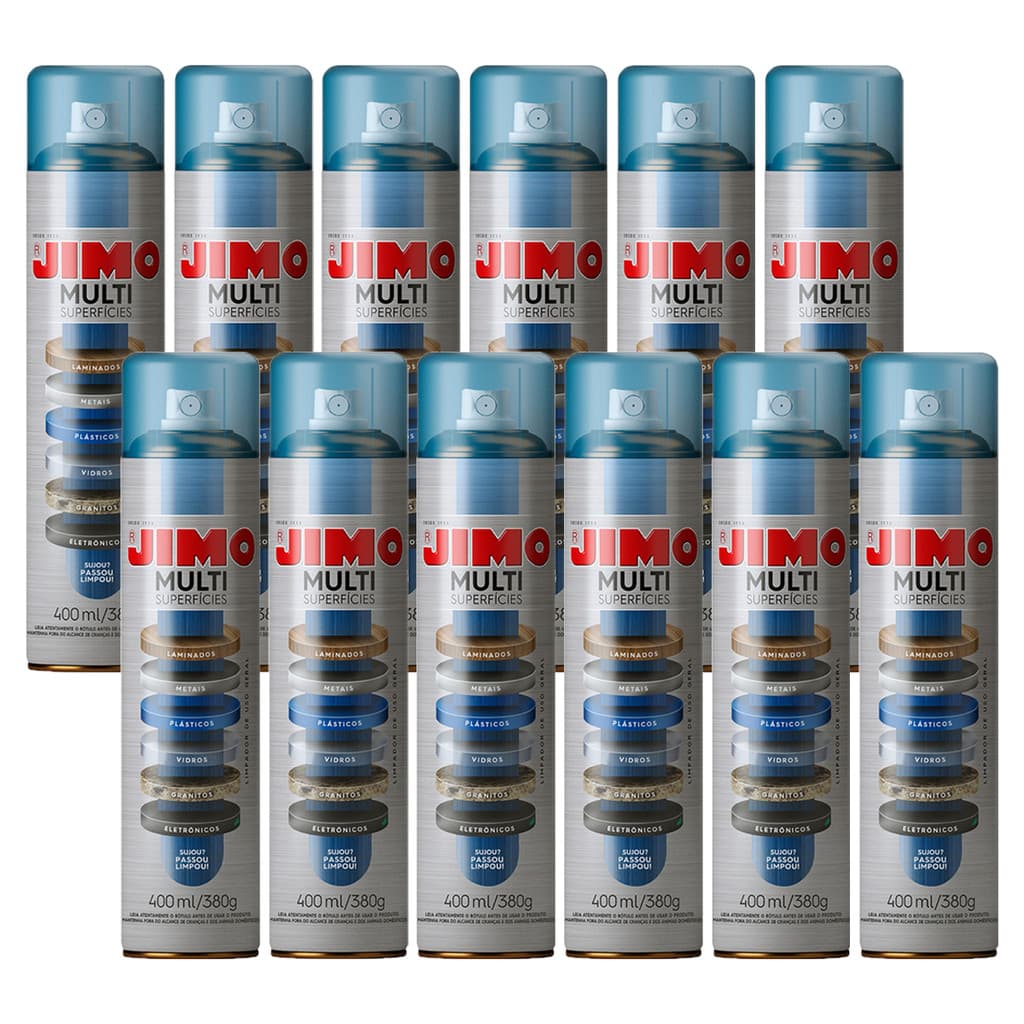 Kit 12 Jimo Limpa Multi Superficies 400ml