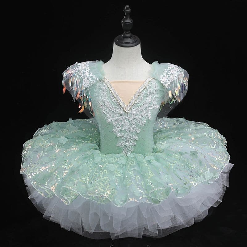 Crianças vestido de dança Ballet menina ganso dança vestido andando jardim de infância bebê dança inchado gaze vestido