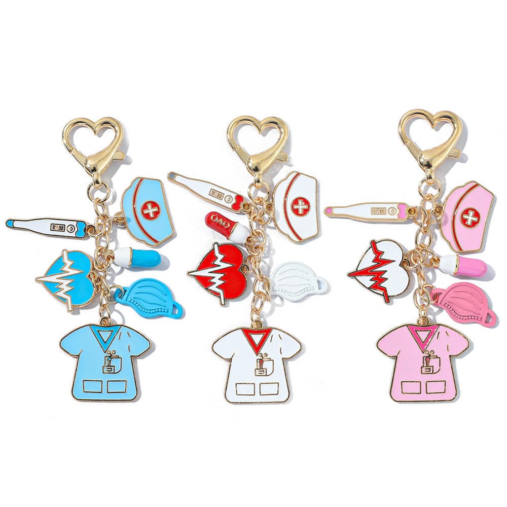 1PC Enfermeira Chaveiro Acessórios Charme Para Bogg Saco , Presentes De Agradecimento Fontes De Festa De Formatura Médic