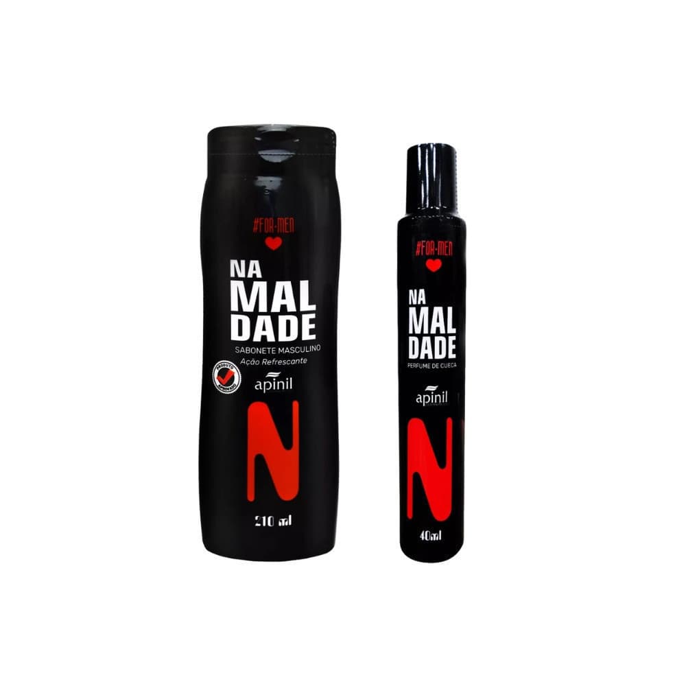 Kit Perfume de Cueca Masculino Na Maldade + Sabonete Aroma Marcante Sedutor Presente Ideal para Homem