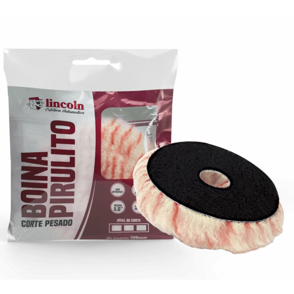 Boina Lã Lincoln Pirulito 5" Corte Pesado Sem Interface