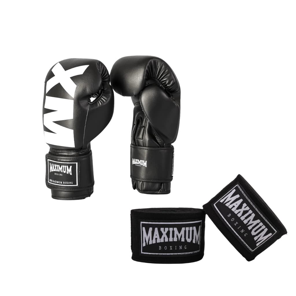 Kit Luva 12oz e Bandagem 3MProfissional para Muay Thai e Boxe