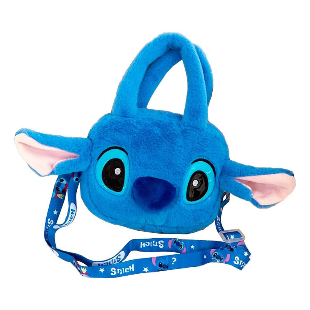 Bolsa Stitch Pelucia Azul Linda Presente Envio Imediado