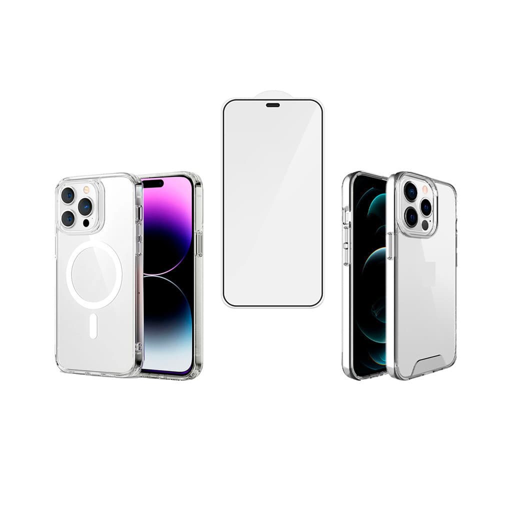 Kit Capa Magsafe Linha IPhone 15 +  Capa Space Linha iPhone 15 + Película 3d