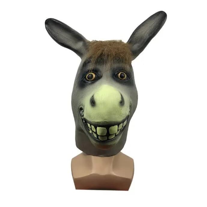Máscara Látex Animal Burro Realista Desenho Animado Pelugem