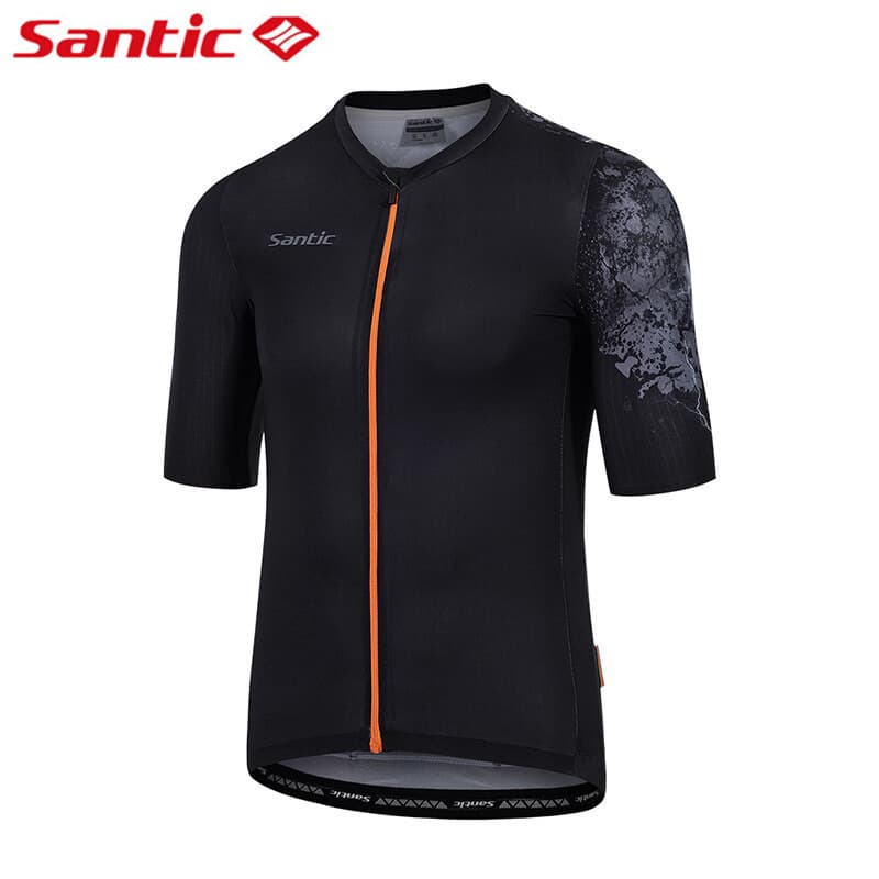 Santic Sendike Primavera Verão Camisa de Ciclismo de Manga Curta Masculino Bicicleta de Estrada Respirável Camisa de Cic