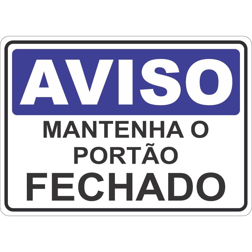 ADESIVO PLACA AVISO ATENÇÃO SINALIZAÇÃO MANTENHA O PORTAO FECHADO 15X21 CM OU 21X30CM AZUL AUTO COLANTE AMBIENTE INTERNO E EXTERNO FACIL APLICAÇÃO A PROVA DE AGUA LAVÁVEL RESIDENCIAL LOJA INDUSTRIA ESCRITÓRIO PORTA PAREDE LISA VIDROS