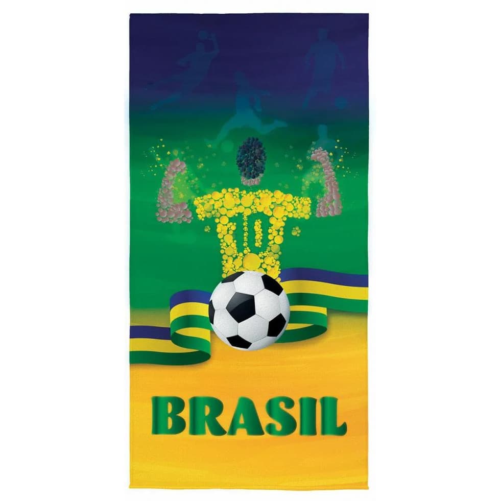 Toalha Aveludada De Praia Brasil 70x140 Lepper