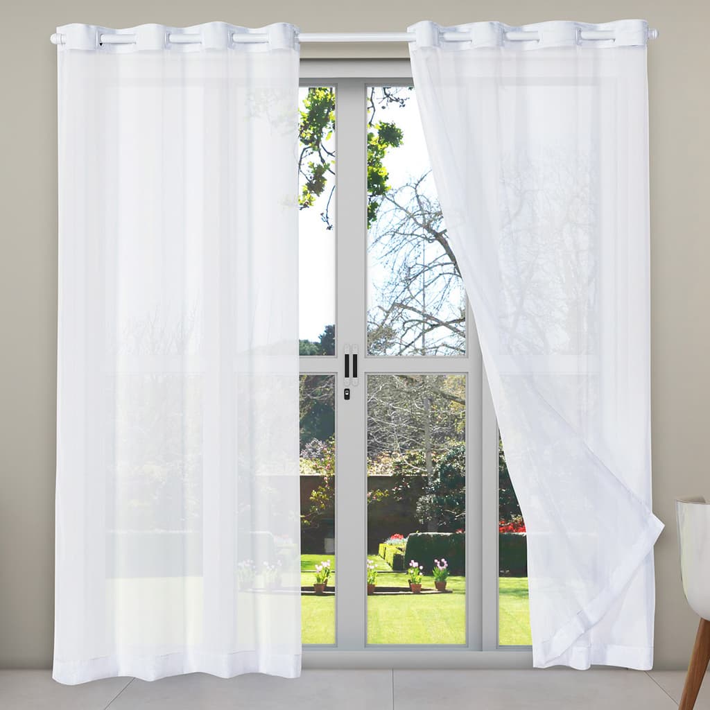 Cortina Voil 2,80m x 2,30m Voal para Sala Quarto Cozinha Decorativa Moderna Janela