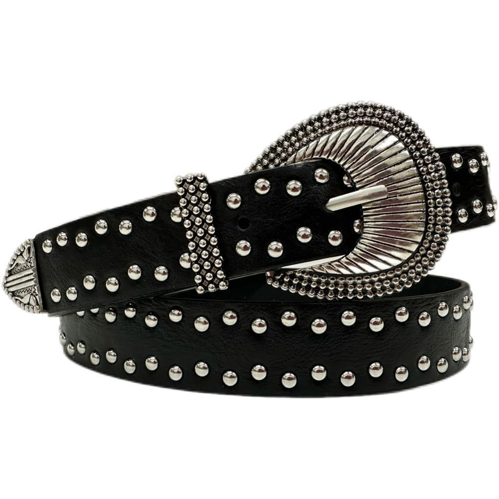 Cinto Country Unissex Cowboy Metal Detalhe Bolinhas C3086