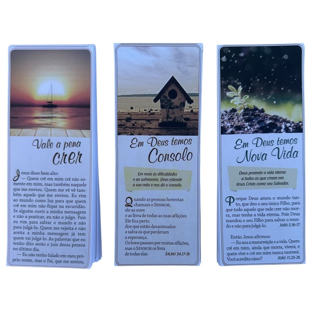 Kit com 300 unidades folhetos para evangelismo doação Temas variados