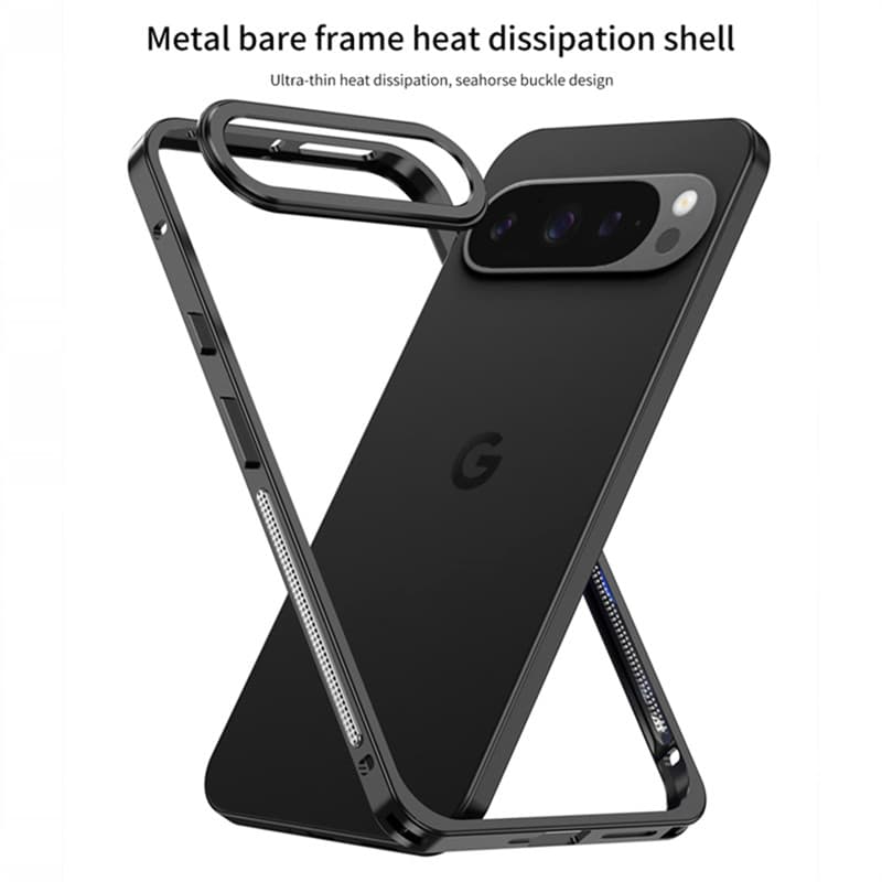 Capa De Telefone Com Moldura Média E Resfriamento Para Google Pixel 7 8 9 10 Pro XL 10A Borda De Metal De Liga De Alumín