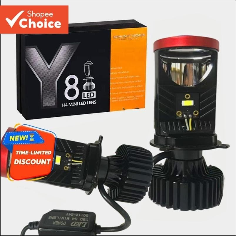 [1 Par] Lâmpada LED para carro Y8 H4 Lâmpada LED para farol