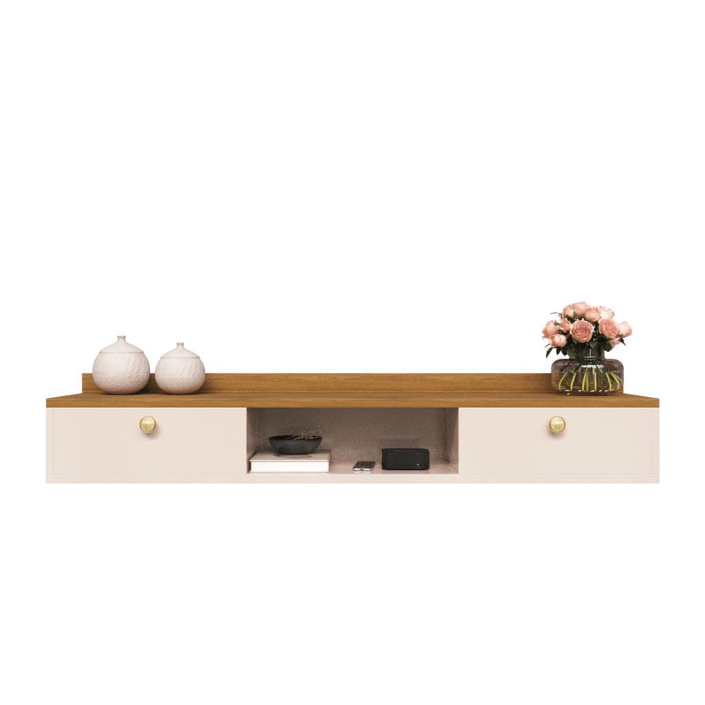 Aparador Penteadeira Rack Painel Suspenso 1,14cm Luxo Charme TV Sala Quarto