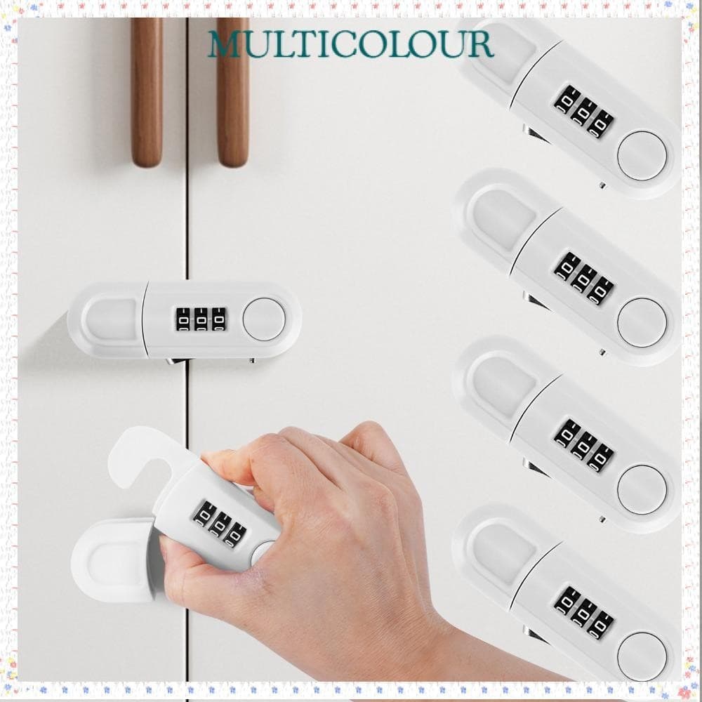 Fechadura Com Senha De Gaveta Multicolorida , Trava De Segurança Antifurto Para Porta De Armário DIY , Feita De Plástico