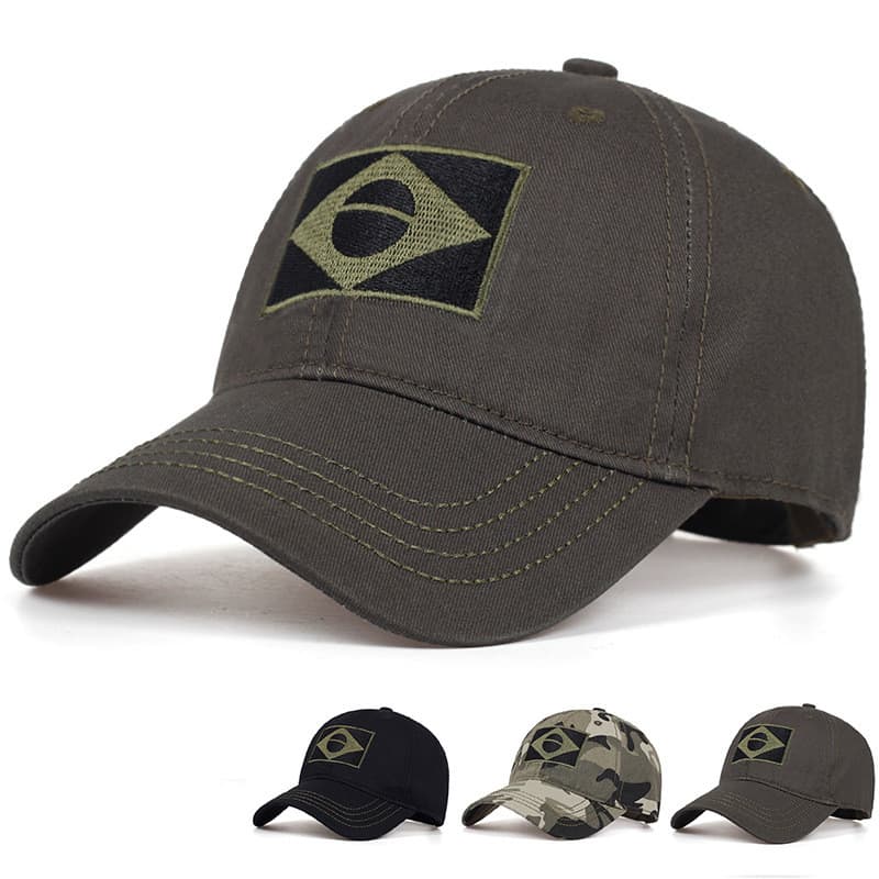 Boné De Beisebol Masculino Camuflado Bandeira Do Brasil Bonés Bordados Esportes Ao Ar Livre Chapéus Casuais